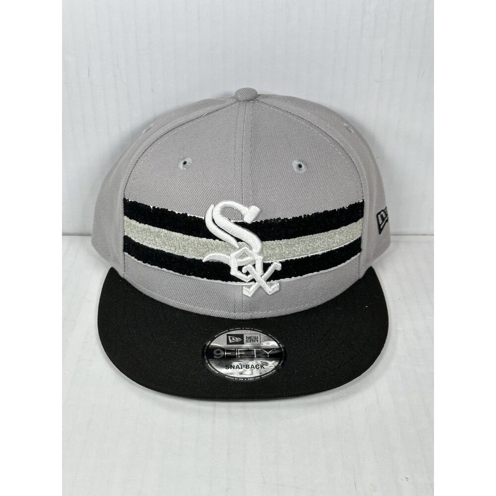New Era Chicago White Sox Gray Black Band 9FIFTY Adjustable Snapback Hat Cap NWT